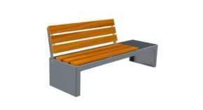 Banc Vitoria bois/acier